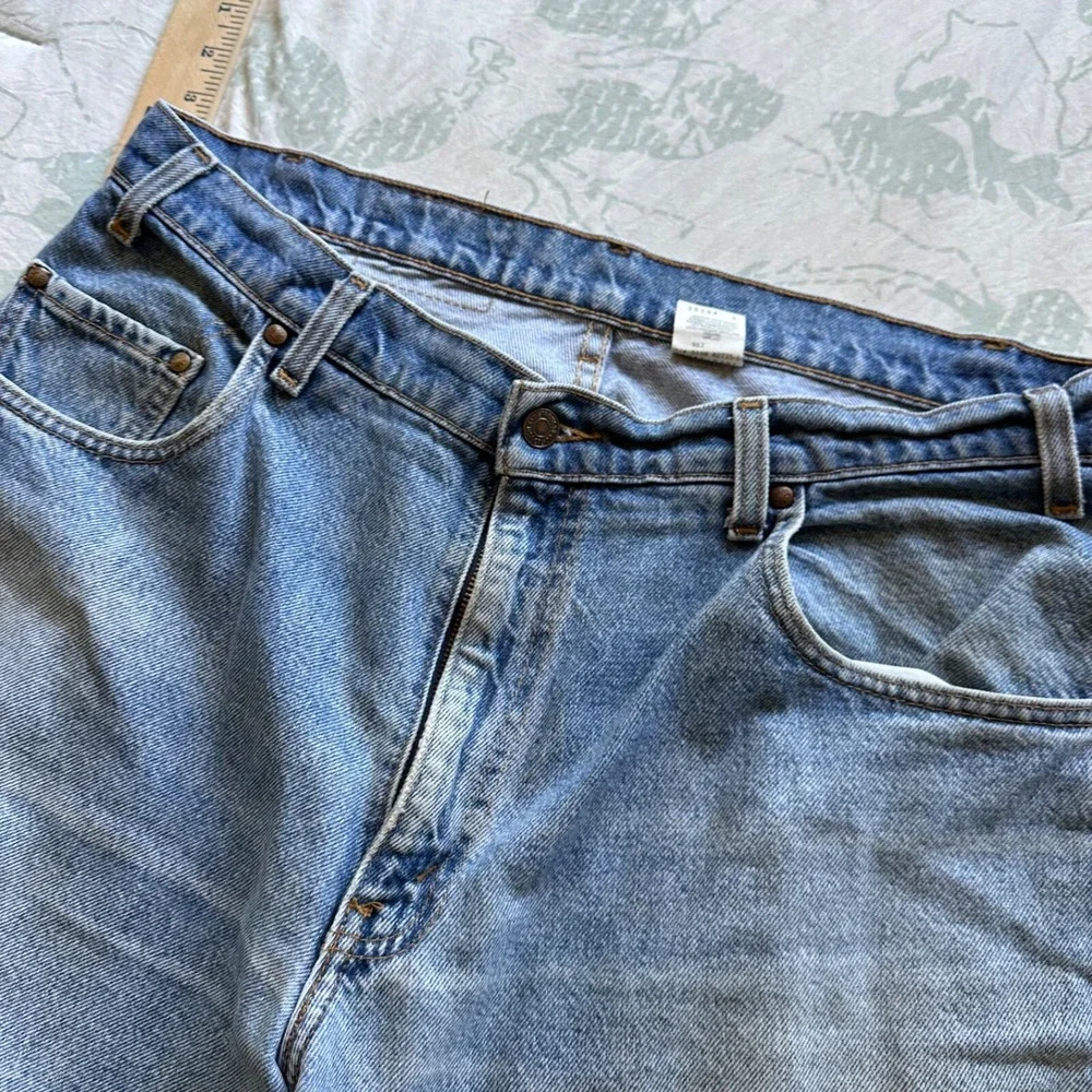 Vintage Levi's 545 Jeans Mens 38‎ Blue Loose Outdoor Brown Tab Light Denim 38x32